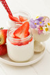 yogurt with strawberry