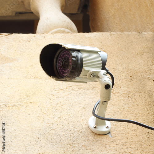 Photo: security camera CCTV on wall security camera CCTV on wall