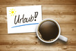 Kaffeetasse mit Urlaub