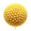 Big bunch of party balloons. Shpere shaped. Isolated on white ba