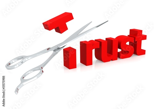 Illustration: Scissor and trust Scissor and trust