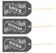 love kisses xoxo retro label
