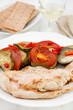 turkey with vegetables on the plate
