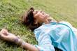 Thoughtful woman outdoors