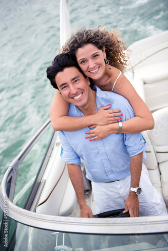 Photo: Couple on a yacht Couple on a yacht