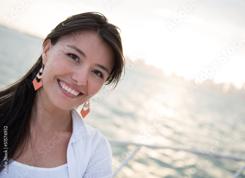 Photo: Woman on a boat Woman on a boat