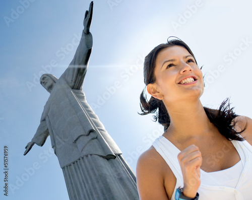 Photo: Woman running in Rio Woman running in Rio