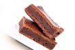 Photo: Slices of a brownie on a plate Slices of a brownie on a plate