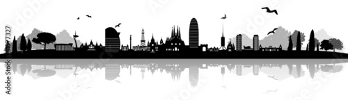 Vector: Urban Skyline of Barcelona Urban Skyline of Barcelona