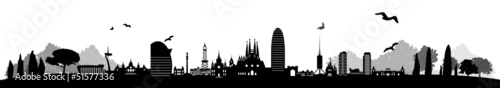 Vector: Urban Skyline of Barcelona Urban Skyline of Barcelona