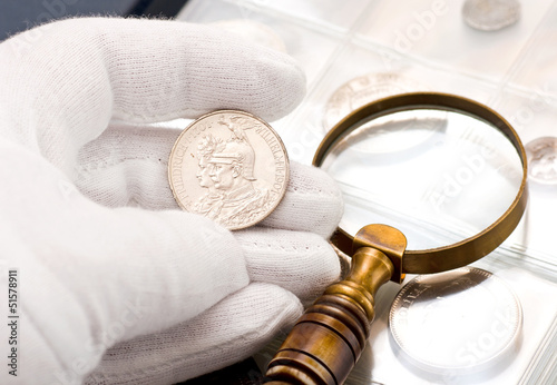 Photo: old silver coin old silver coin