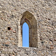 window in an old castle wall