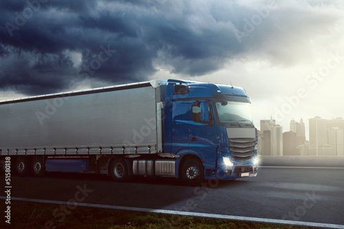 Photo: Truck and Skyline Truck and Skyline