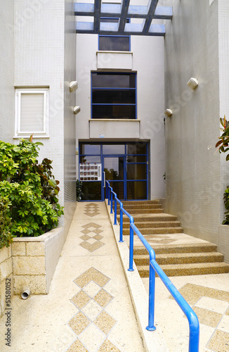 Photo: Entrance to the entrance with ramp and stairs Entrance to the entrance with ramp and stairs