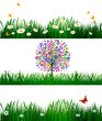 Vector: Floral background set Floral background set