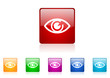 eye vector glossy web icon set