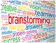 BRAINSTORMING Tag Cloud (ideas teamwork creativity smart clever)
