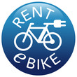 Button rent e bike blue