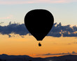 hot air balloon at sunrise