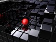 alone on black cubes