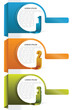 Vector: Three abstract vector tabs background Three abstract vector tabs background