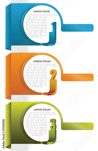 Vector: Three abstract vector tabs background Three abstract vector tabs background