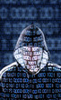 Hacker looking directly to the camera