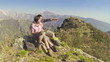 Video: Young Couple at Top of Mountain Young Couple at Top of Mountain