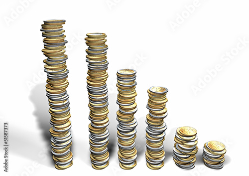 Illustration: Pila di monete euro Pila di monete euro