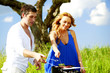 lovers on picnic