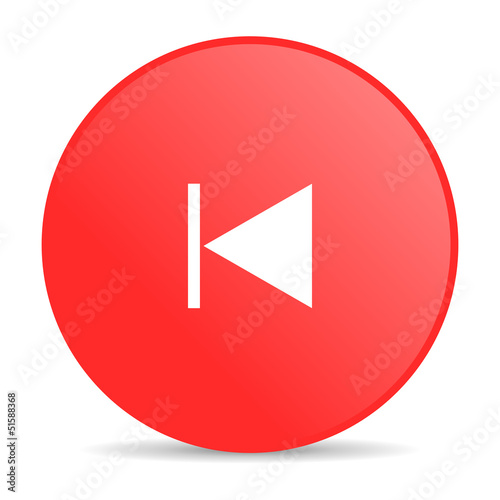 Illustration: prev red circle web glossy icon prev red circle web glossy icon