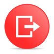 exit red circle web glossy icon