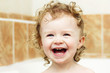 Laughing and bathing