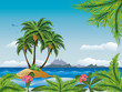 Tropical island in the ocean