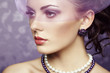 Retro portrait of  beautiful woman. Vintage style