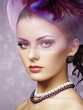 Retro portrait of  beautiful woman. Vintage style