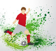 Silhouette et peinture - football