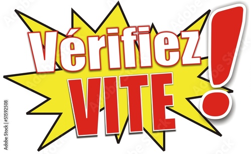 Vector: étiquette vérifiez vite étiquette vérifiez vite