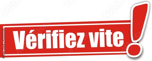 Vector: étiquette vérifiez vite étiquette vérifiez vite