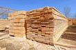 Building bar from a tree and an edging board in stacks