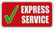CB-Sticker rot eckig oc EXPRESS SERVICE
