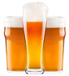 Frosty fresh beer with foam