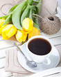 Morning coffee cup