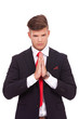 business man praying