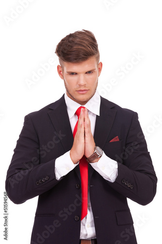 Photo: business man praying business man praying