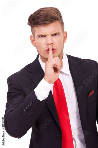Photo: business man silencing you business man silencing you
