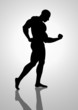 Silhouette illustration of a bodybuilder