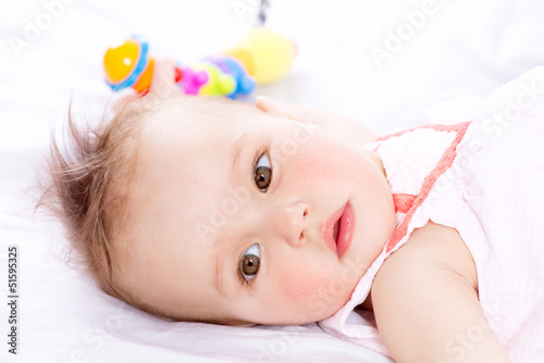 Photo: Baby. Cute Baby Girl Portrait Baby. Cute Baby Girl Portrait