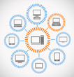 Computer network abstract scheme