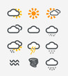 Forecast weather icons set